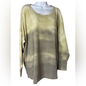Logo Layers Tie Dye Gradient Green Sweatshirt Sz 2X
